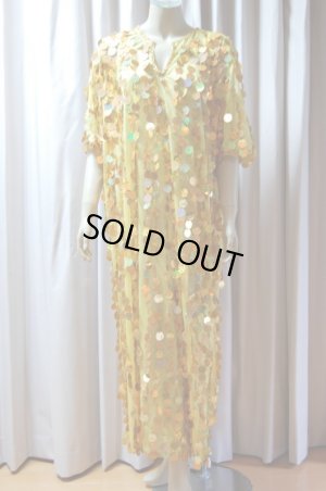 画像9: ヒップスカーフ付き総スパンコールガラベーヤ（ガワージー、シャマダン）