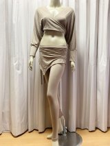 【在庫処分SALE】ドルマンスリーブチョリ＆レギンスレッスンウェア