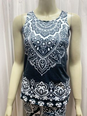 画像3: 【在庫処分SALE】オリエンタル柄レッスンウェア（タンクトップ＆レギンス）