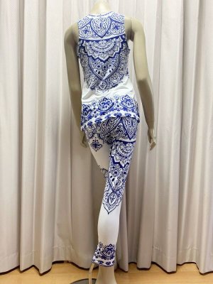 画像9: 【在庫処分SALE】オリエンタル柄レッスンウェア（タンクトップ＆レギンス）