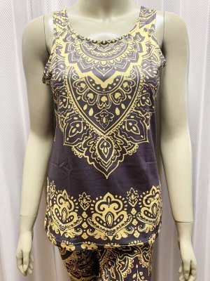 画像12: 【在庫処分SALE】オリエンタル柄レッスンウェア（タンクトップ＆レギンス）