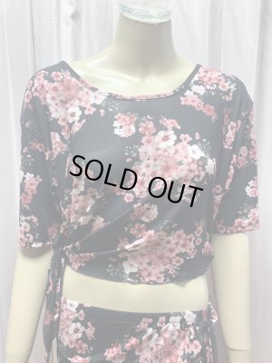 画像12: 【在庫処分SALE】フラワープリントレッスンウェア3点セット