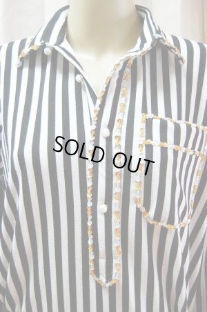 画像2: Fifi Abdoスタイル　ストライプバラディドレス(襟シャツタイプ）135ｃｍ丈