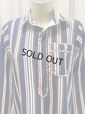 画像2: Fifi Abdoスタイル　ストライプバラディドレス(襟シャツタイプ）135ｃｍ丈