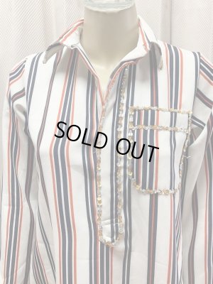 画像2: Fifi Abdoスタイル　ストライプバラディドレス(襟シャツタイプ）135ｃｍ丈