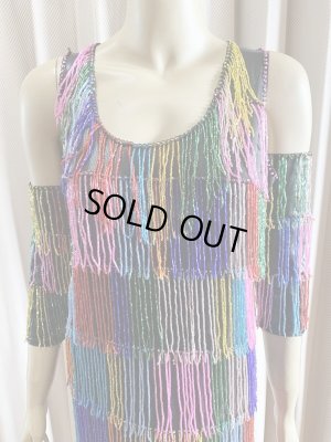 画像2: ビーズフリンジバラディ・アワーリムドレス