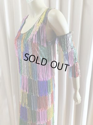 画像3: ビーズフリンジバラディ・アワーリムドレス