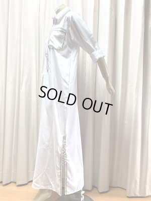 画像6: Hanine特注　白バラディラインストーン付きガラベーヤ(145cm丈・身幅55cm)