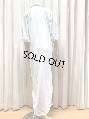 画像8: Hanine特注　白バラディラインストーン付きガラベーヤ(145cm丈・身幅55cm)