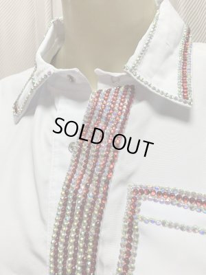 画像4: 白バラディラインストーン付きガラベーヤ(145cm丈・身幅55cm)