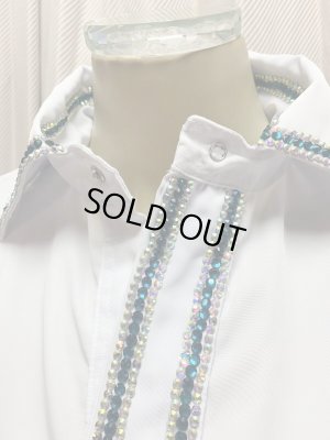 画像6: 白バラディラインストーン付きガラベーヤ(140cm丈・身幅55cm)