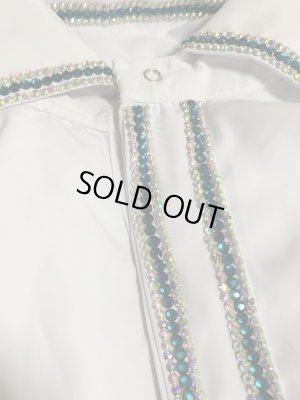 画像7: 白バラディラインストーン付きガラベーヤ(140cm丈・身幅55cm)