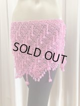 かぎ編みビーズヒップスカーフ
