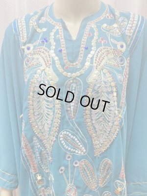 画像2: ピーコック柄ハリージドレス