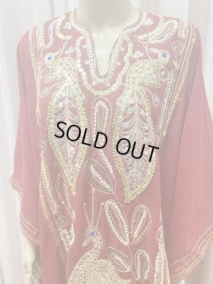 画像2: ピーコック柄ハリージドレス