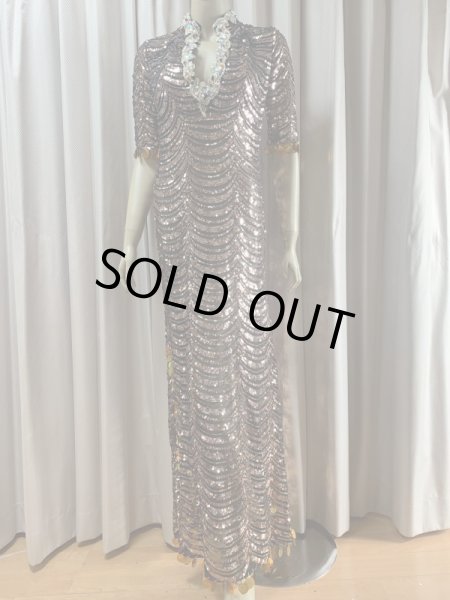 画像6: スパンコールスタンドカラーバラディドレス（5点セット） (6)