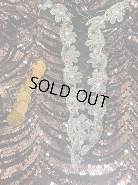 画像8: スパンコールスタンドカラーバラディドレス（5点セット） (8)