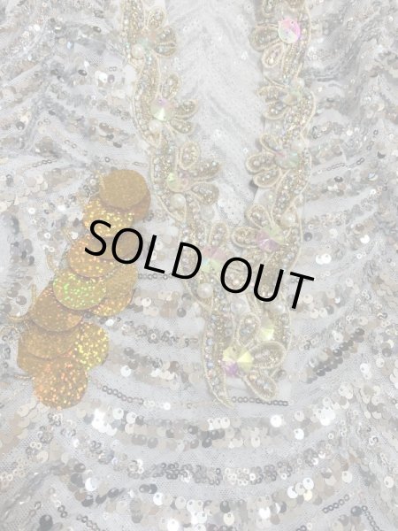 画像9: スパンコールスタンドカラーバラディドレス（5点セット） (9)