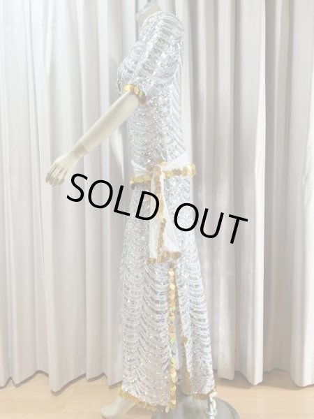 画像3: スパンコールスタンドカラーバラディドレス（5点セット） (3)