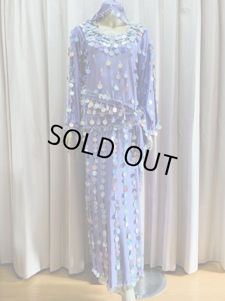 画像1: 総スパンコールガラベーヤ（アワーリム、ガワージー） (1)