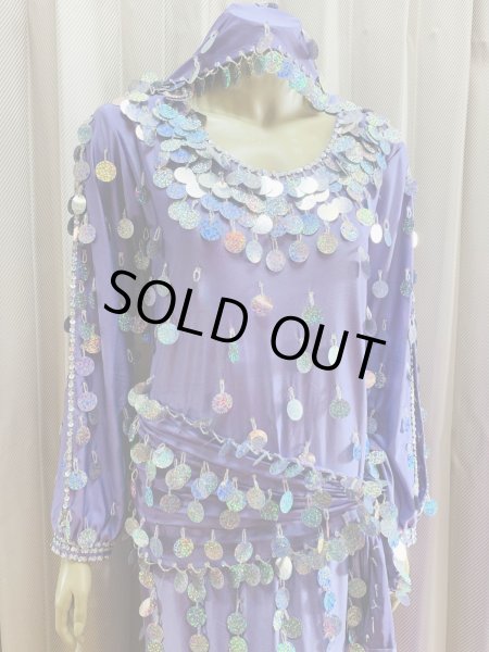 画像2: 総スパンコールガラベーヤ（アワーリム、ガワージー） (2)