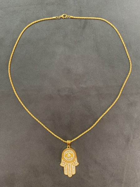 画像2: クリスタルハムサペンダント (2)