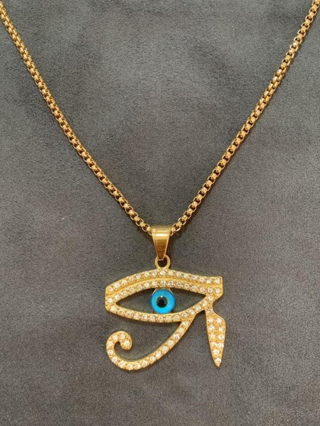 画像3: ホルスの目モチーフネックレス（45cm or 50cm) (3)