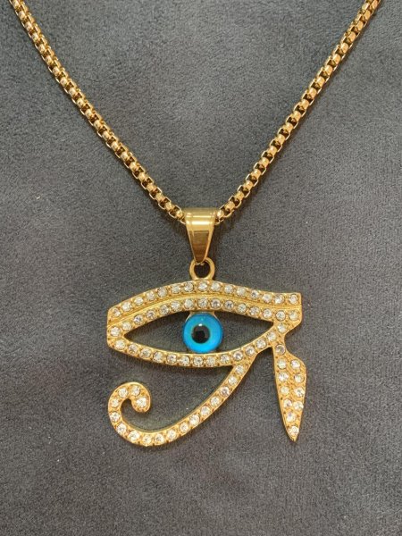 画像1: ホルスの目モチーフネックレス（45cm or 50cm) (1)