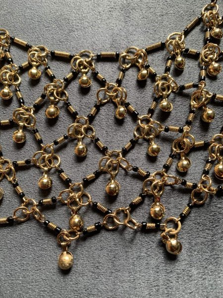 画像2: ファラオニックネックレス＆ピアスセット (2)