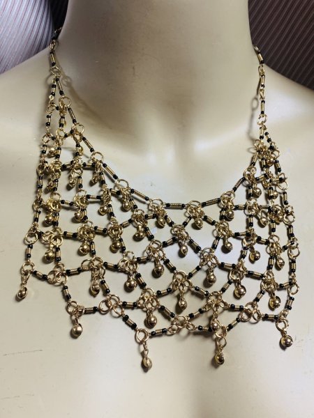 画像4: ファラオニックネックレス＆ピアスセット (4)