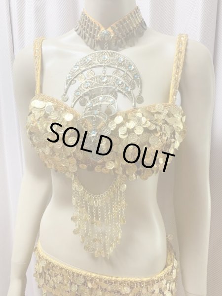 画像11: オールドスタイル、ガワージー、トライバルコインブラベルト（ゴールド） (11)