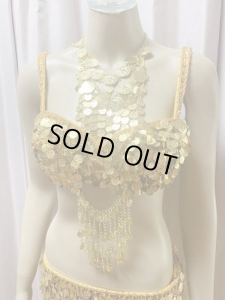 画像10: オールドスタイル、ガワージー、トライバルコインブラベルト（ゴールド） (10)