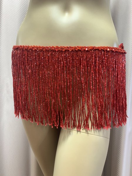 画像4: フォークロア衣装用ビーズフリンジベルト(99cm) (4)