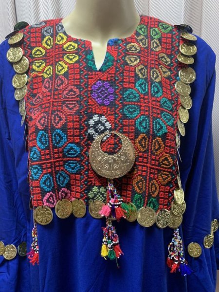 画像2: 20%OFF　クロスステッチのガラベーヤ（コイン：ゴールド） (2)