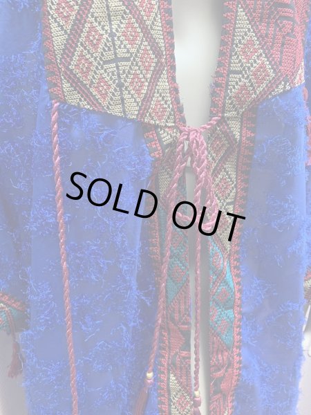 画像3: クロスステッチ前開きアバーヤ（ガラベイヤ） (3)