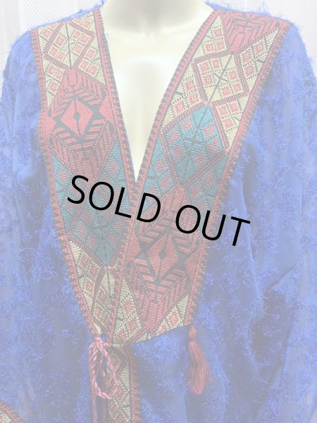 画像4: クロスステッチ前開きアバーヤ（ガラベイヤ） (4)