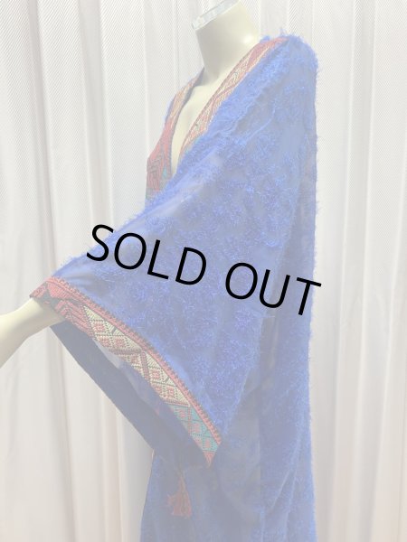 画像5: クロスステッチ前開きアバーヤ（ガラベイヤ） (5)