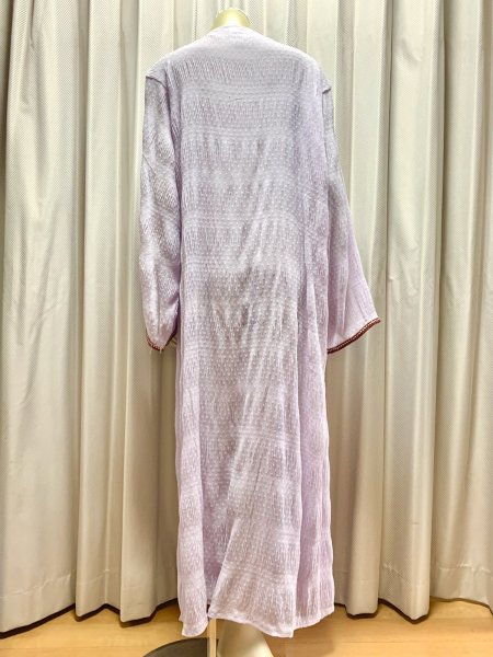 画像4: クロスステッチ前開きアバーヤ（ガラベイヤ） (4)