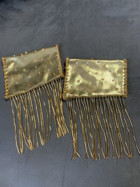 画像1: ビーズフリンジ付きアームバンド（両腕手首用） (1)