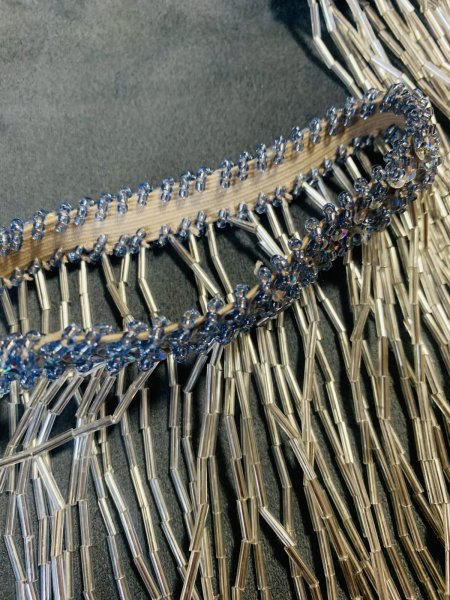 画像5: ビーズフリンジ付きアーム（両腕用）シルバー (5)