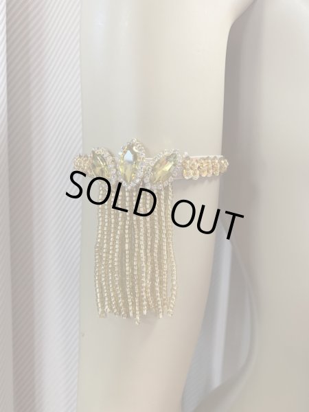 画像3: ビーズフリンジ付きアーム（両腕用）ゴールド (3)