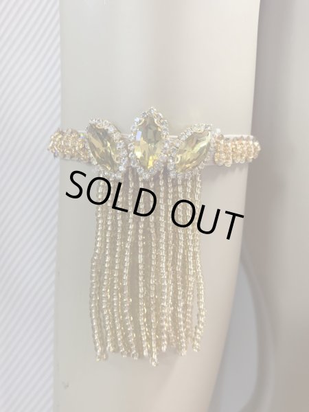 画像2: ビーズフリンジ付きアーム（両腕用）ゴールド (2)