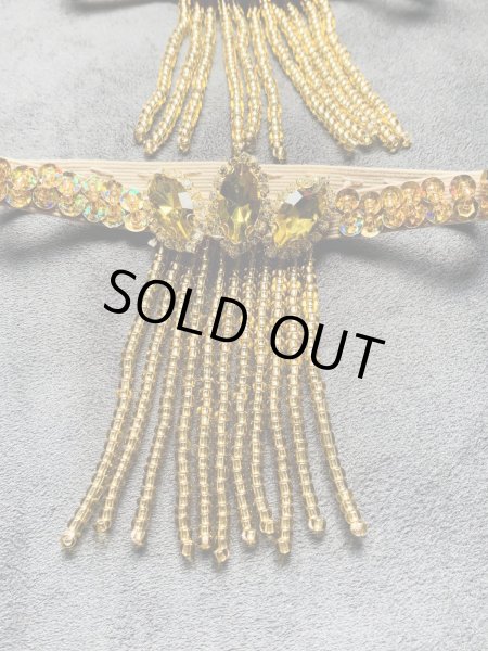 画像4: ビーズフリンジ付きアーム（両腕用）ゴールド (4)