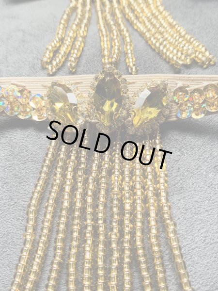 画像6: ビーズフリンジ付きアーム（両腕用）ゴールド (6)