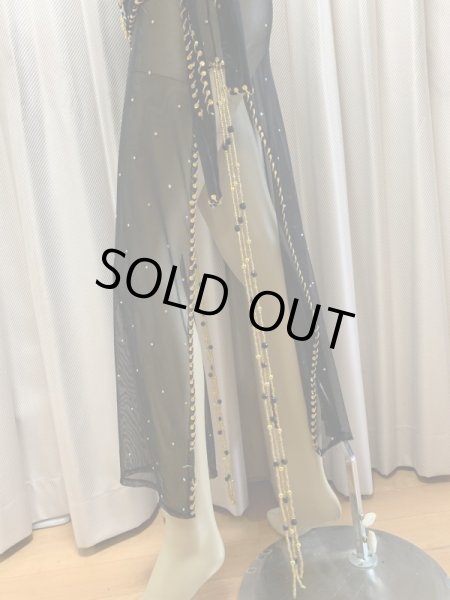 画像7: Hanine特注パワーネット生地バラディドレス (7)