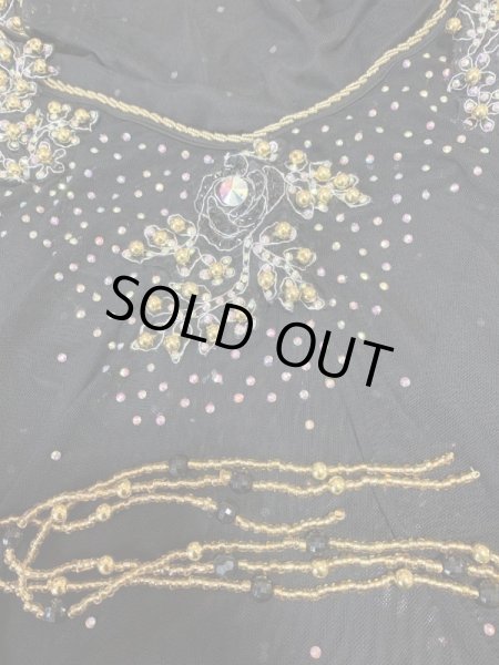 画像9: Hanine特注パワーネット生地バラディドレス (9)