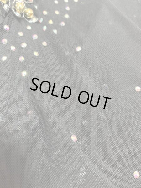 画像10: Hanine特注パワーネット生地バラディドレス (10)