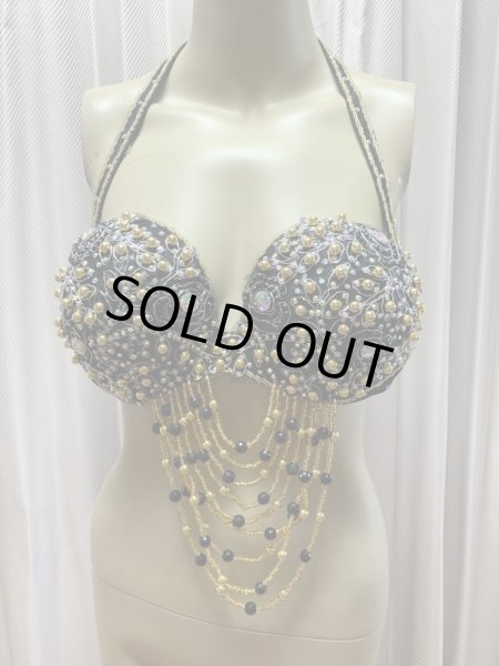 画像11: Hanine特注パワーネット生地バラディドレス (11)