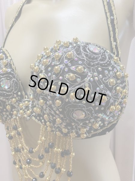 画像12: Hanine特注パワーネット生地バラディドレス (12)