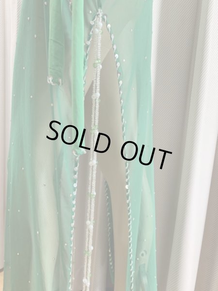 画像6: Hanine特注パワーネット生地バラディドレス (6)